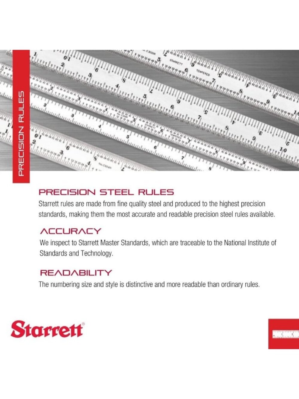 6" Spring Tempered Steel Ruler - Precision 4R Grad, Durable & Flexible Measuring - Picture 3 of 8